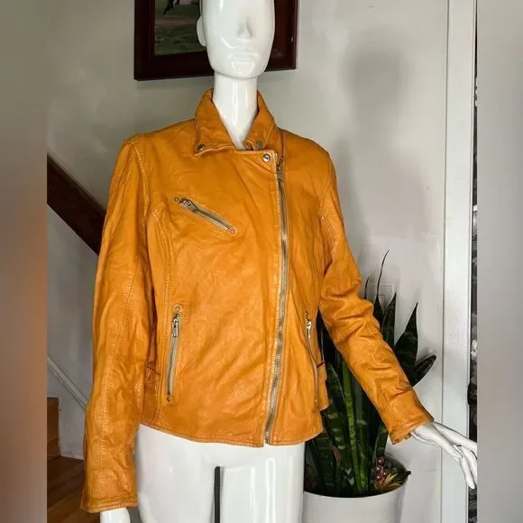 Free People MAURITIUS LEATHER WOMEN'S SOFIA MOTO LEATHER JACKET